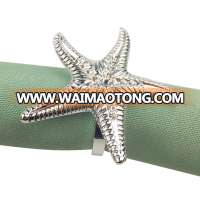 METAL ocean seastar design napkin rings