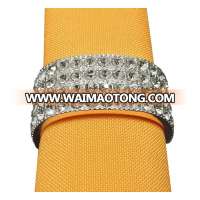 crystal diamond napkin ring, crystal beads napkin rings for wedding free shipping