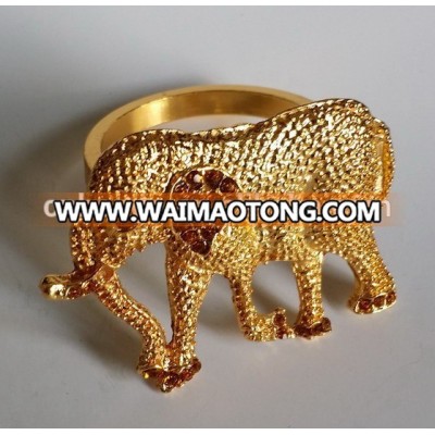 bulk cheap gold elephant napkin ring