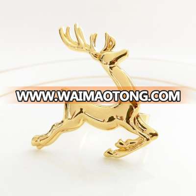 bulk gold christmas deer napkin rings