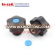 China fasteners supplier removable through hole plastic nylon knobs with M8 insert nut